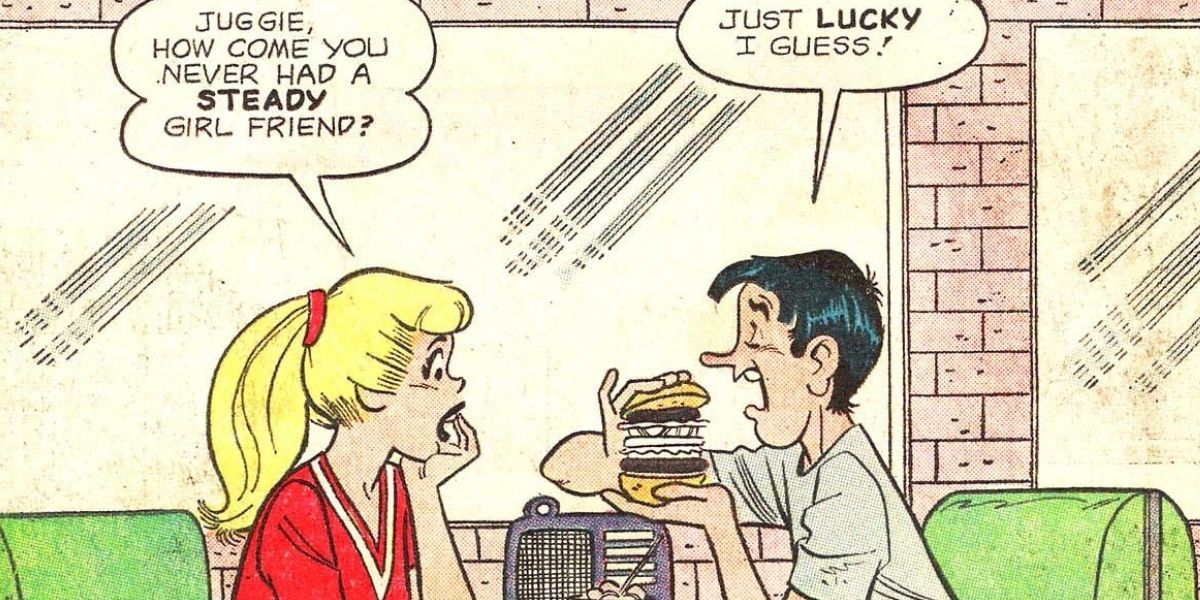 Betty and Jughead eating at Pop's in the Archie comics