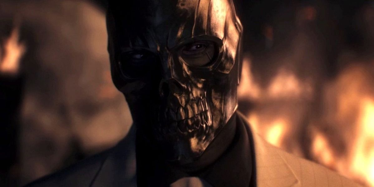 Black Mask in the cinematic trailer for Arkham Origins