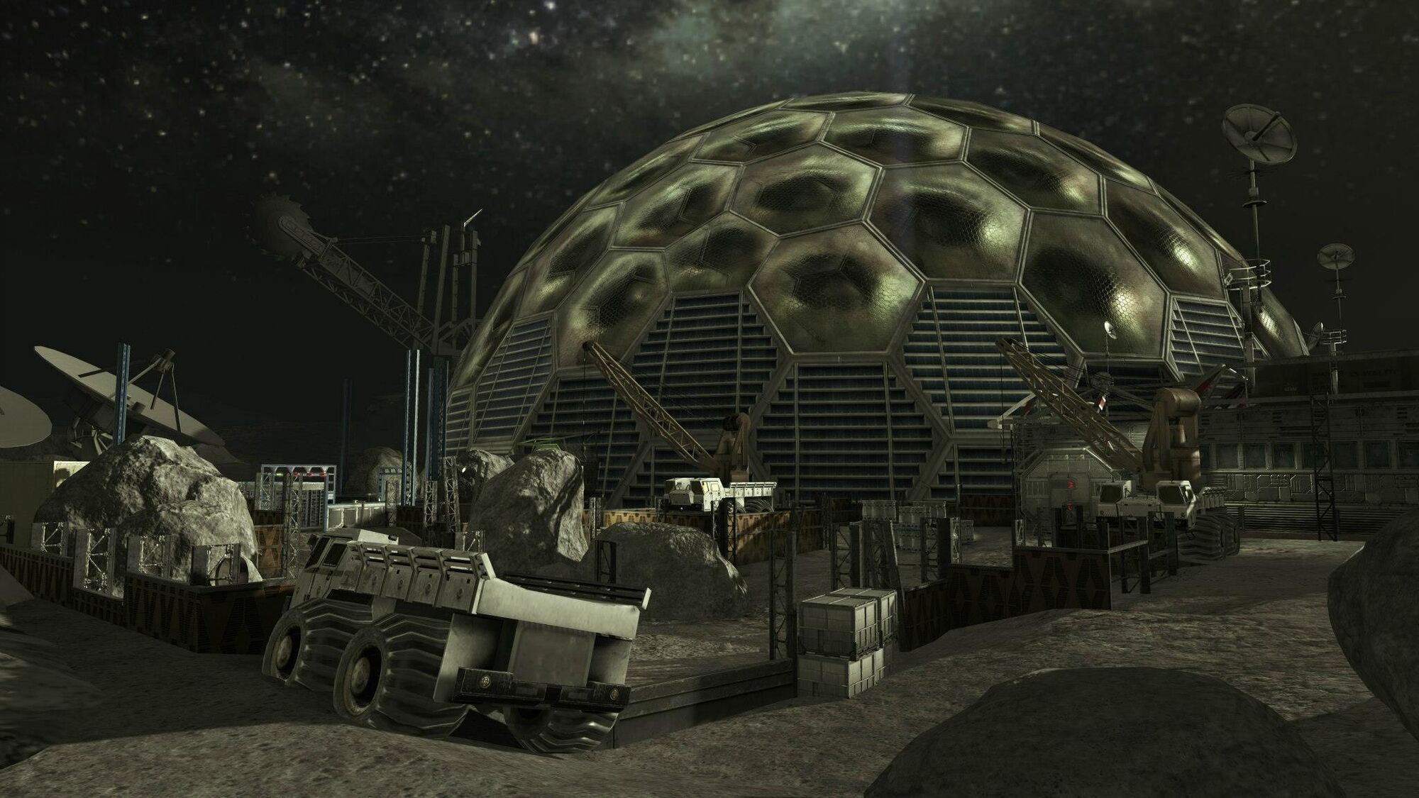 The Moon zombies map in Call of Duty Black Ops.