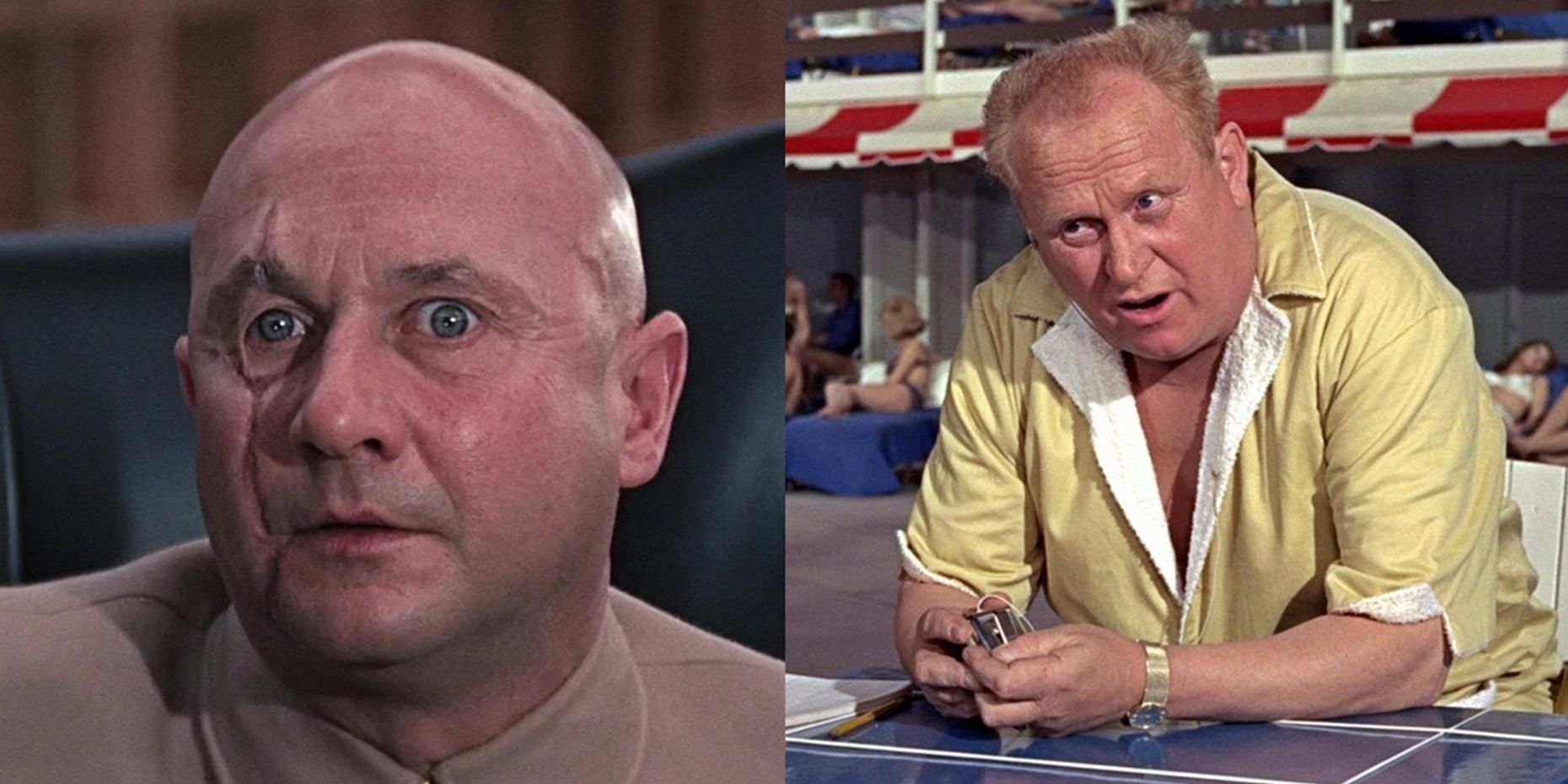 Blofeld and Goldfinger from the James Bond movies