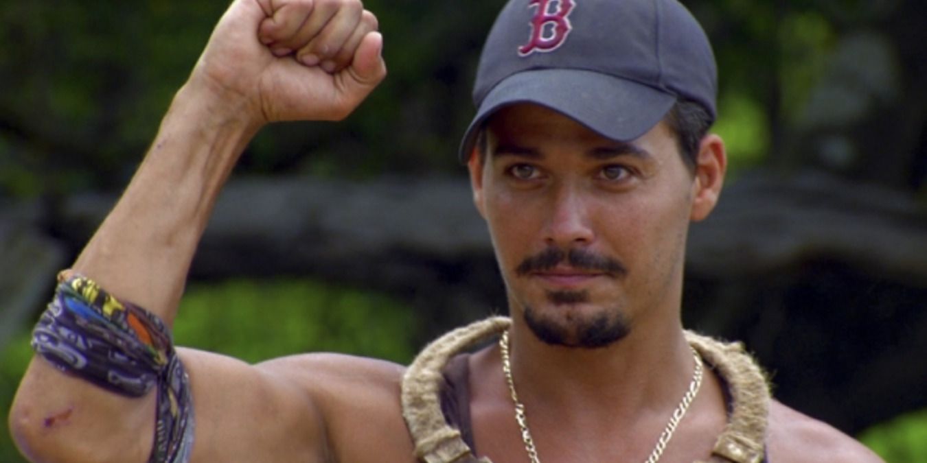 Survivor Boston Rob with immunity necklace on Marquesas