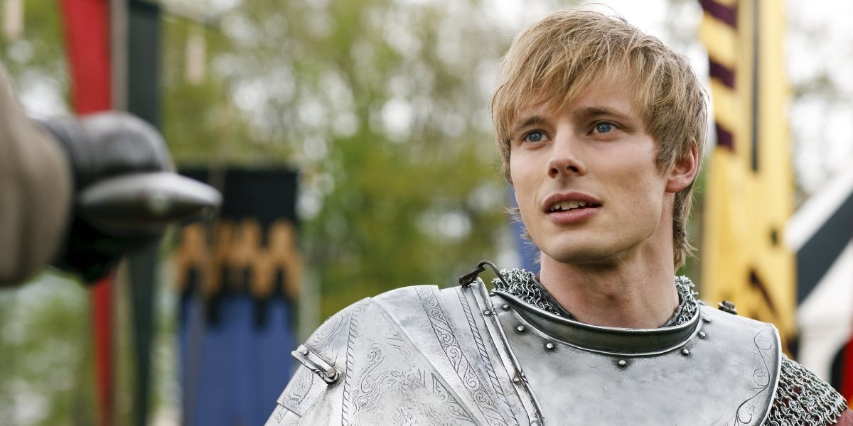 Arthur jousting against an opponent in Merlin
