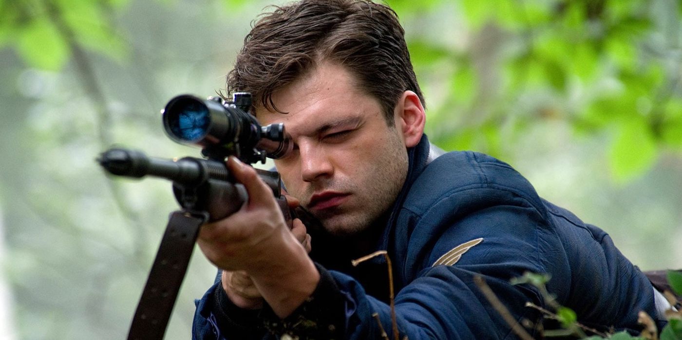 Bucky Barnes as a sniper in Captain America: The First Avenger