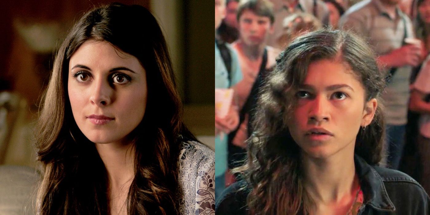 Split image of Meadow and Zendaya in Spider-Man: Far From Home