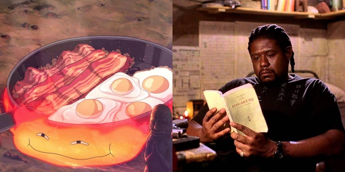 Calcifer from Howl's Moving Castle and Forest Whitaker in Ghost Dog