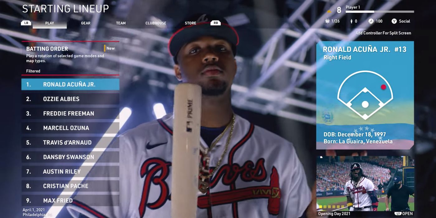 Atlanta Braves Announce Opening Day Lineup With COD Warzone Menu