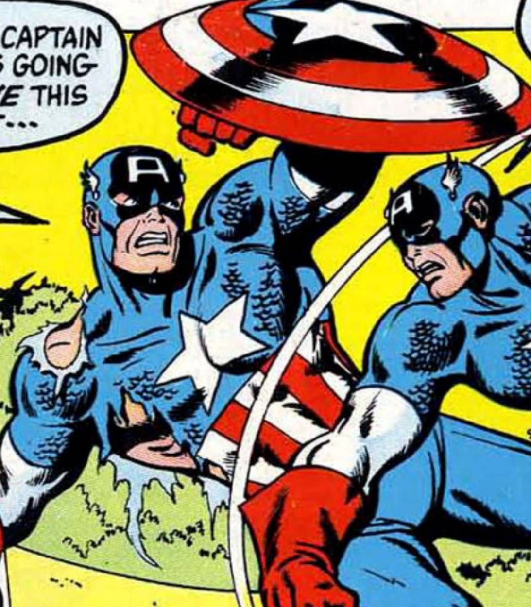 Captain America Fighting 50s Alternate Version Of Himself pic vertical
