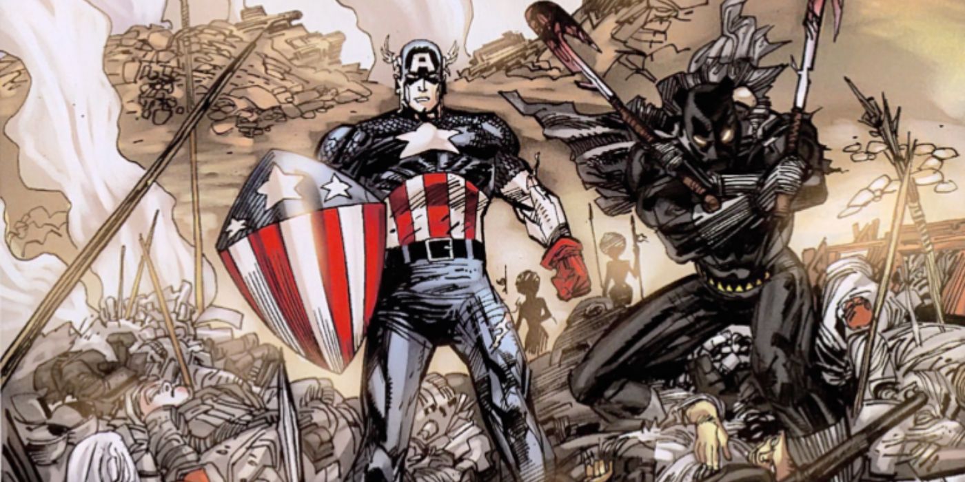 Captain America and Black Panther in Flags of Our Fathers