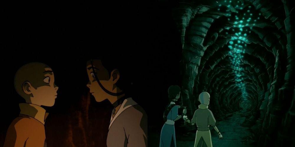 Cave of Two Lovers Aang And Katara In A Cave