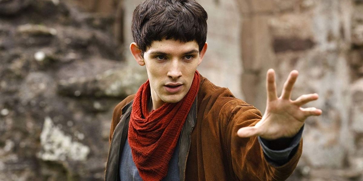 Merlin using his magic in Merlin