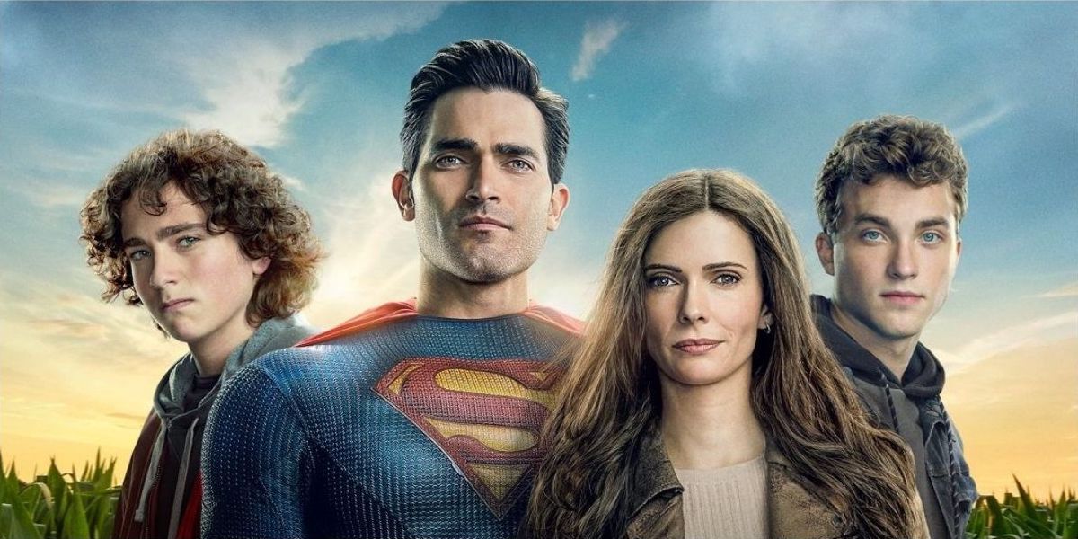 Superman and Lois stand with their family in Smallville