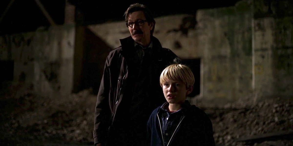 Commissioner Gordon and his son at the end of The Dark Knight