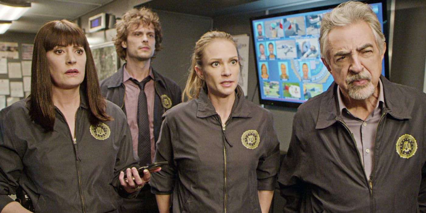 Rossi, JJ, Emily and Spencer on a case in Criminal Minds.