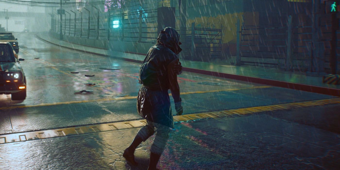 Cyberpunk 2077 Walking In The Rain