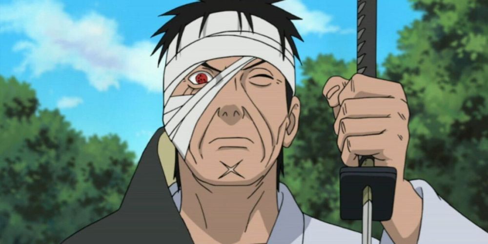 Danzo raises his blade in Naruto