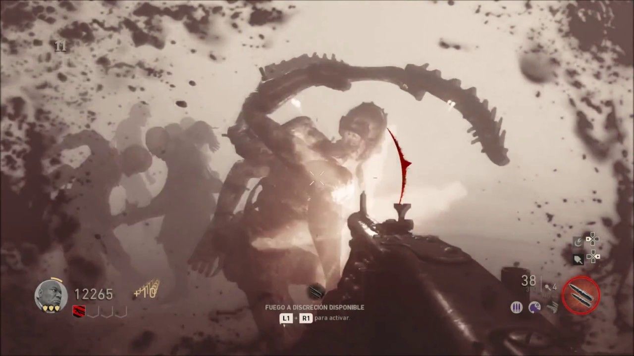 The Mesitermeuchler boss fight in Call of Duty WWII's The Darkest Shore zombies map.