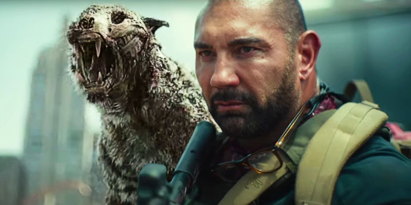 Dave Bautista and Zombie Tiger in Army of the Dead Trailer