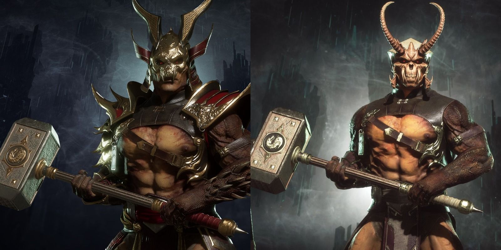 Different loadouts for Shao Kahn in Mortal Kombat 11
