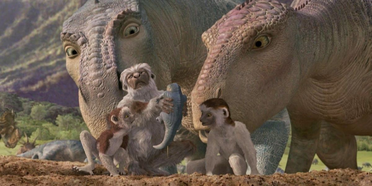 Various dinosaurs in Disney's Dinosaur