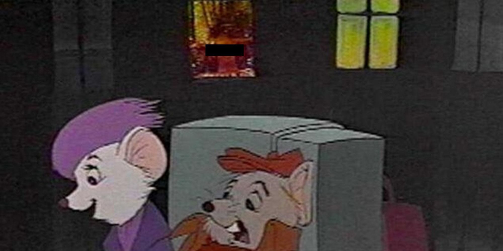 The Rescuers naked woman in the background