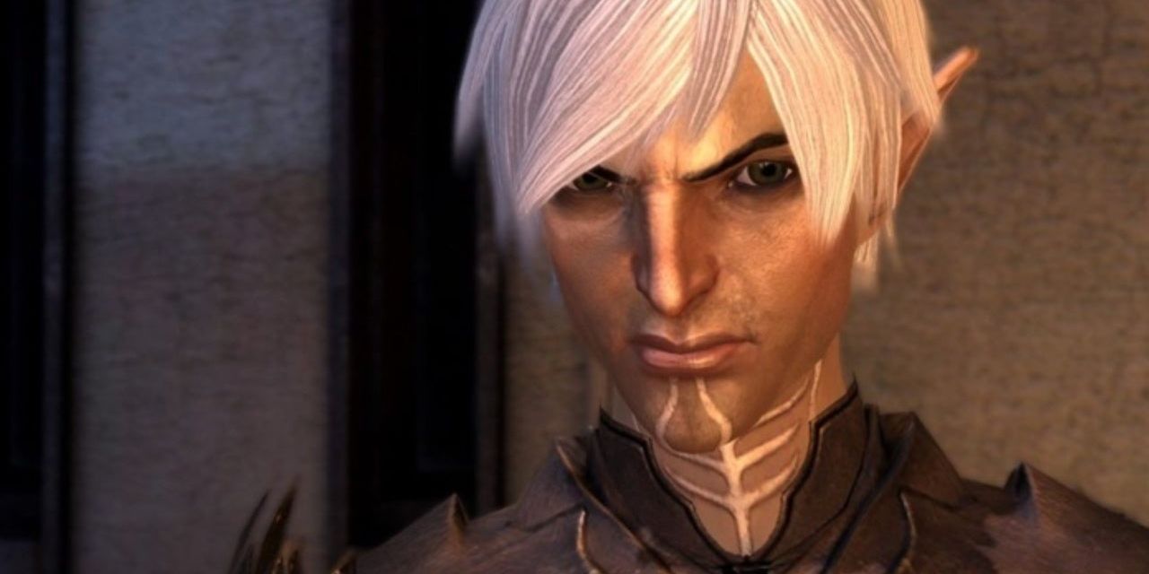 Angry Fenris in Dragon Age 2.