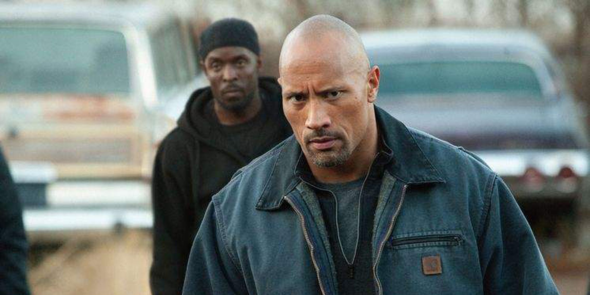 Dwayne Johnson looks angry in Snitch