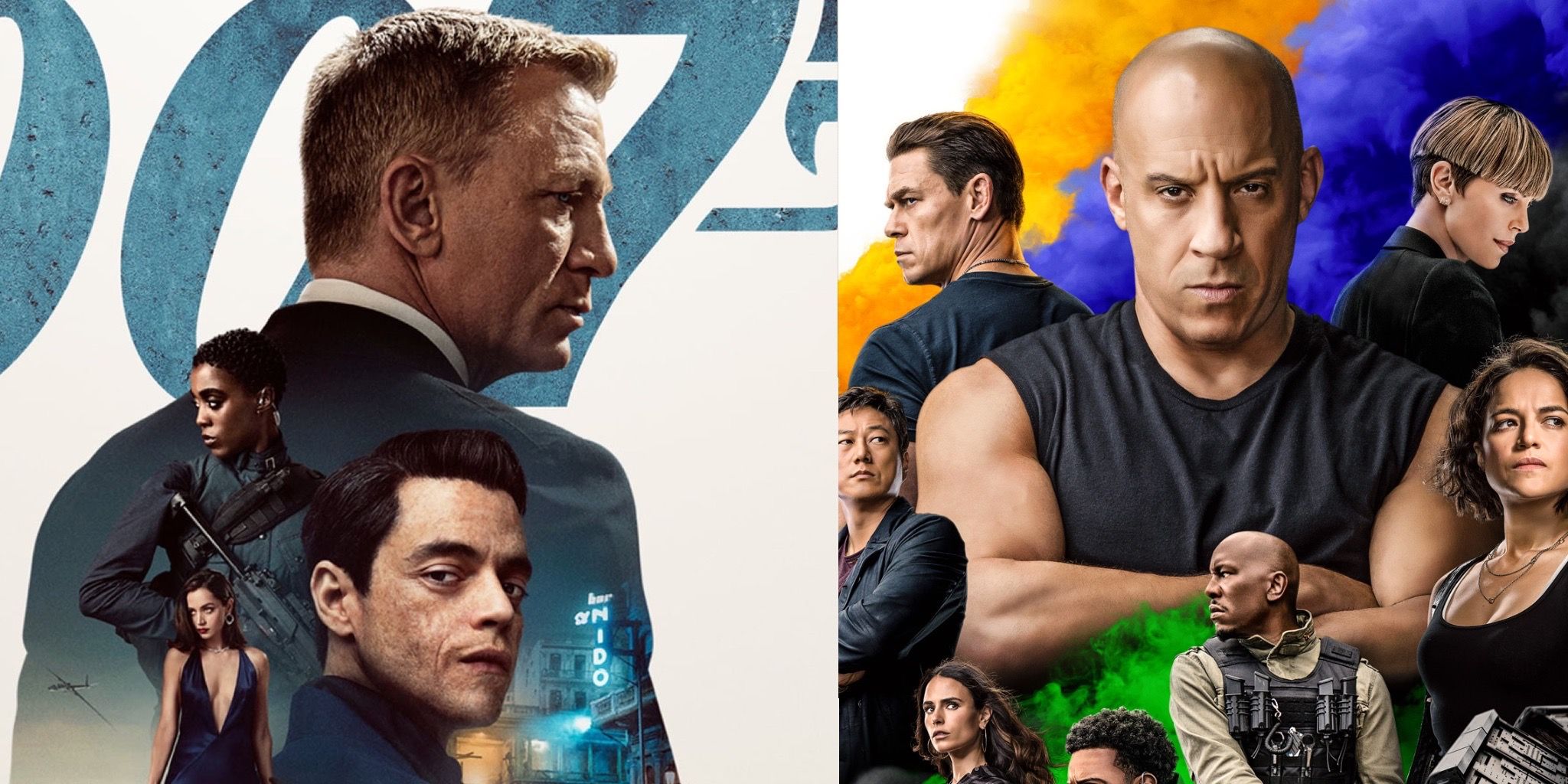 Posters for No Time To Die and Fast & Furious 9