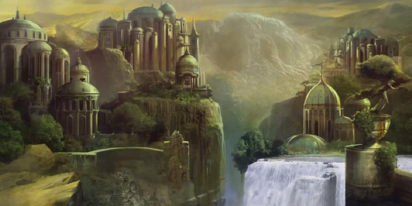 A waterfall in Edenia in Mortal Kombat.