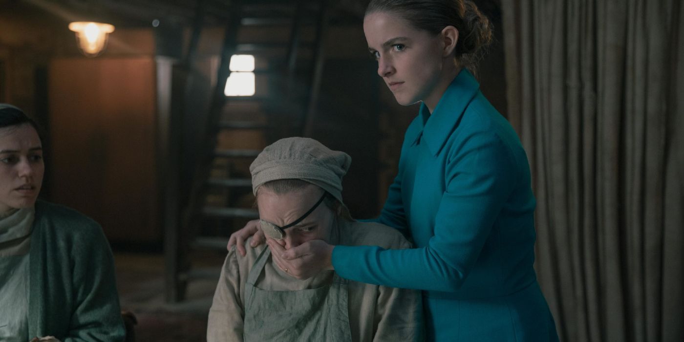 Esther and Janine in Handmaid's Tale Season 4 Episode 1