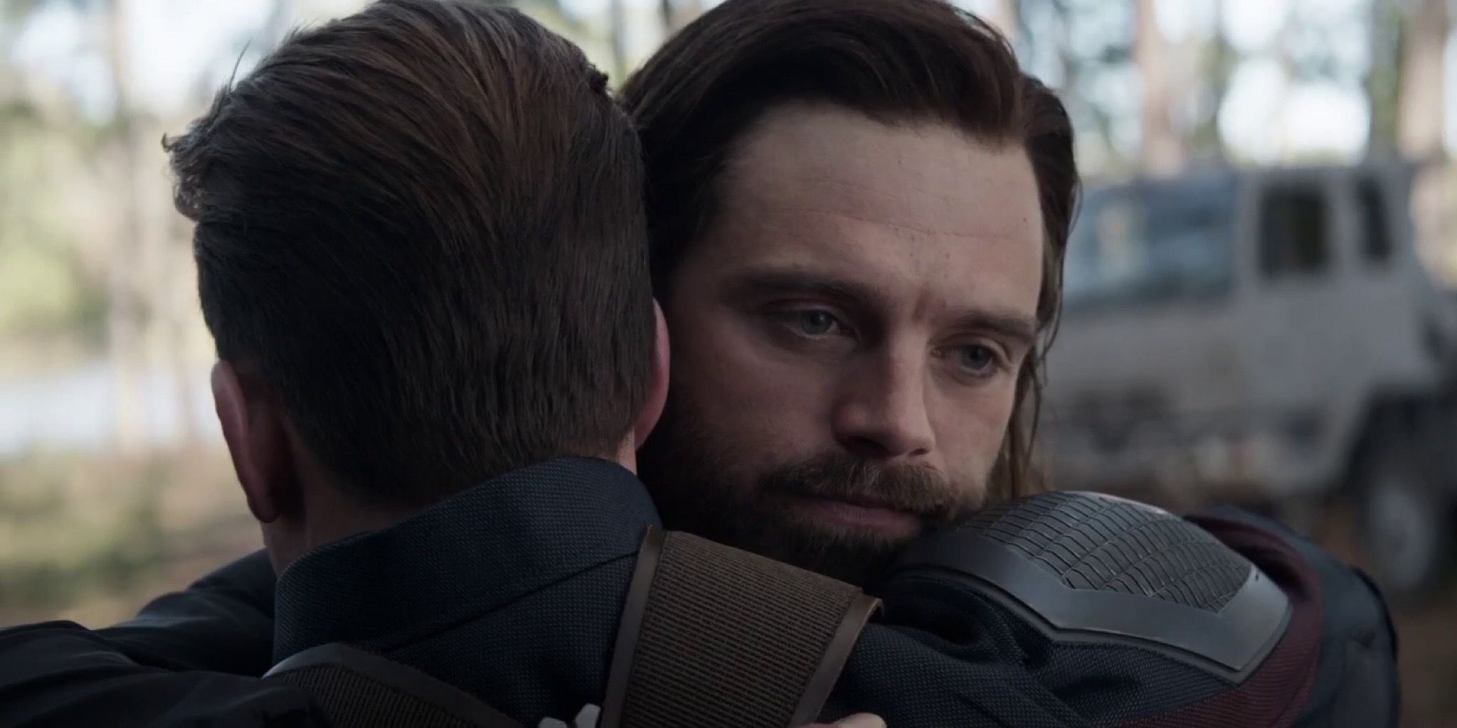 Bucky and Steve hugging in Endgame