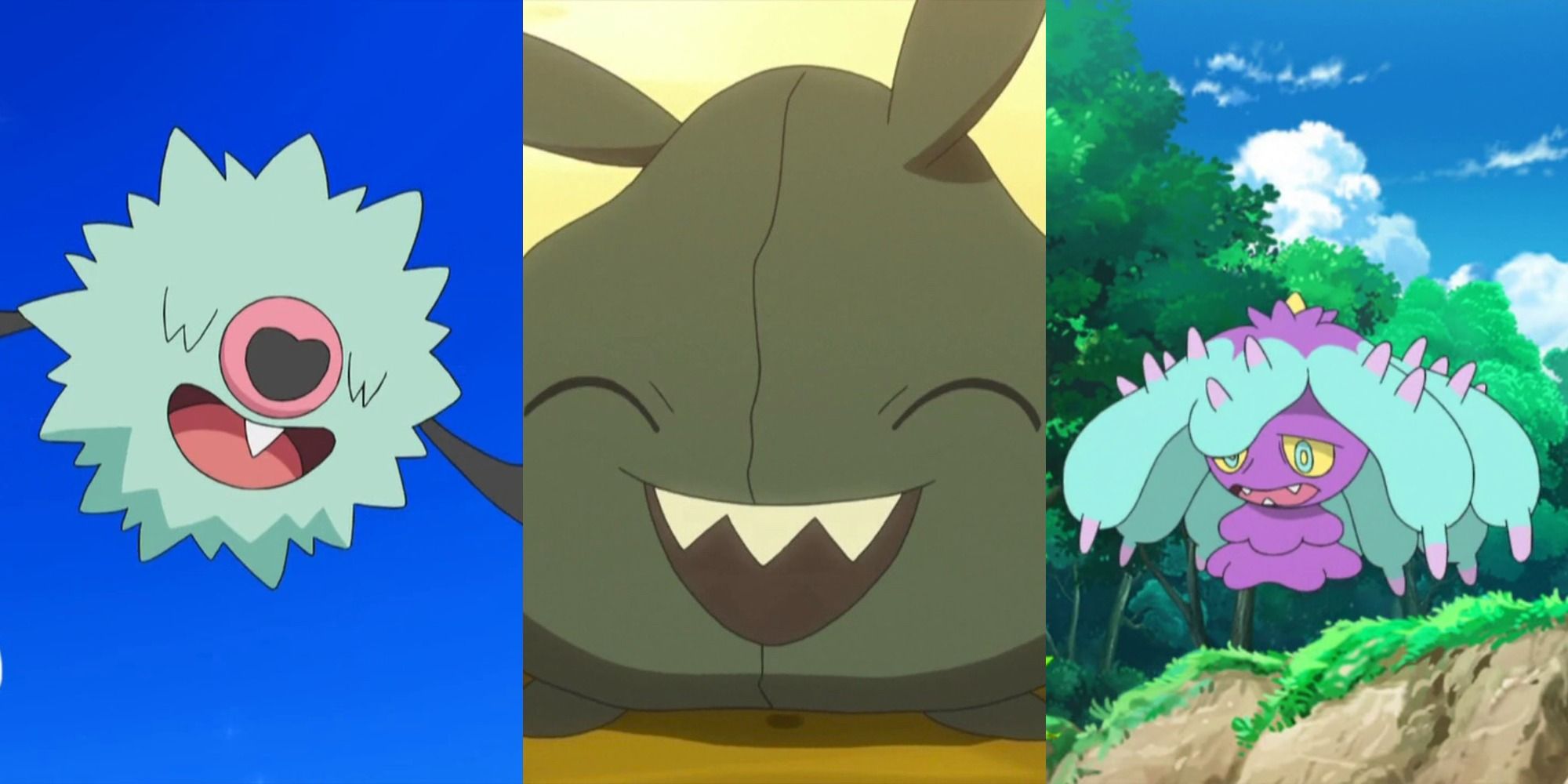 Pokémon: Woobat, Trubbish and Mareanie