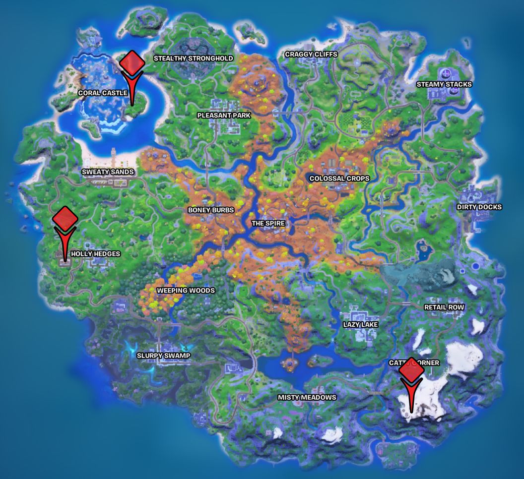 Fortnite Season 6: Zenith, Raptor, & Blackheart Locations