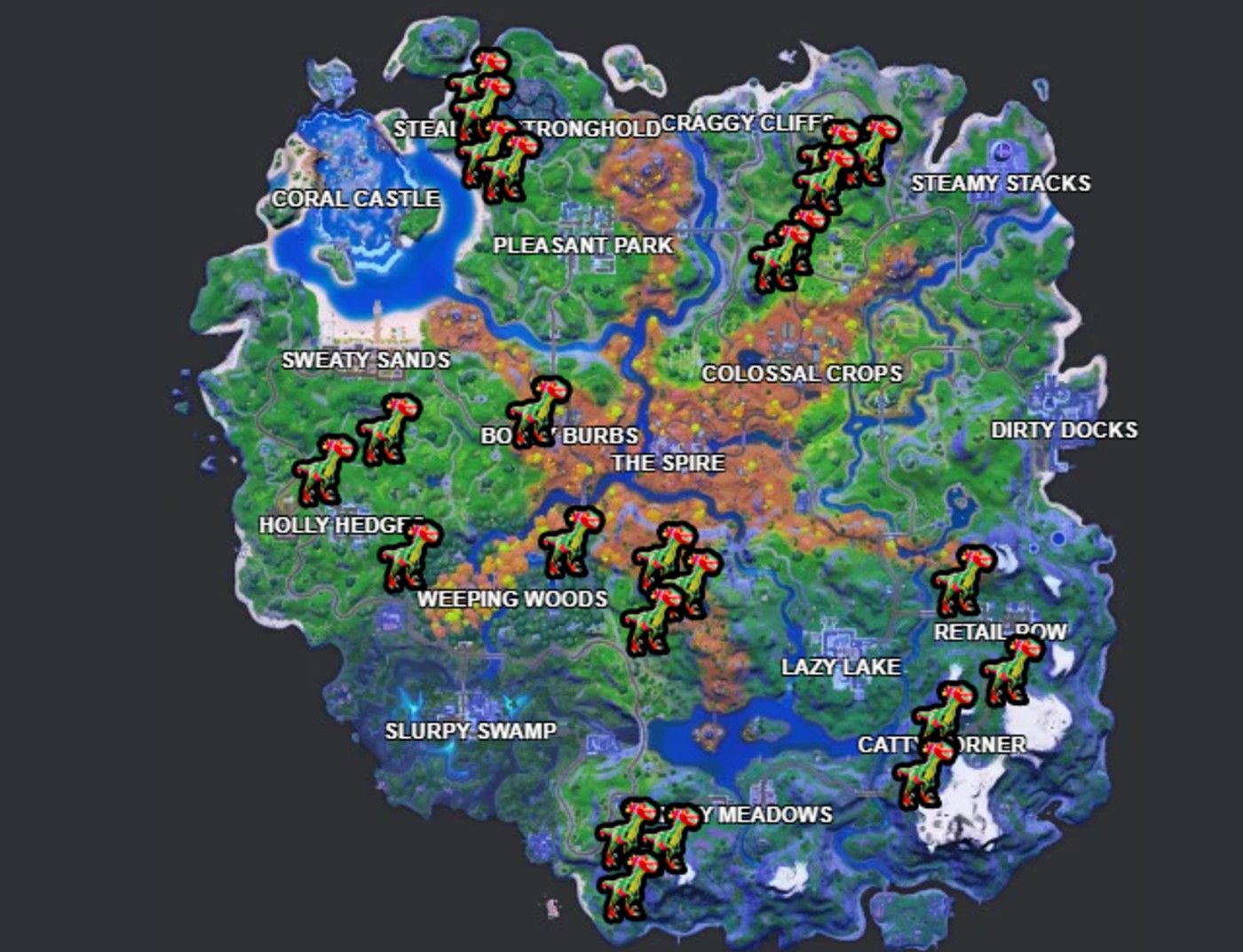 Fortnite Where To Find Hunt Raptors Week Challenge