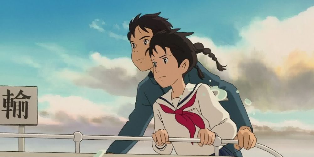 Umi and Shun on a boat in From Up On Poppy Hill.\ 