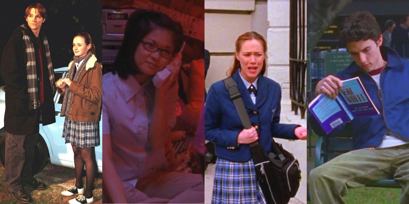 Several characters of Gilmore Girls collage