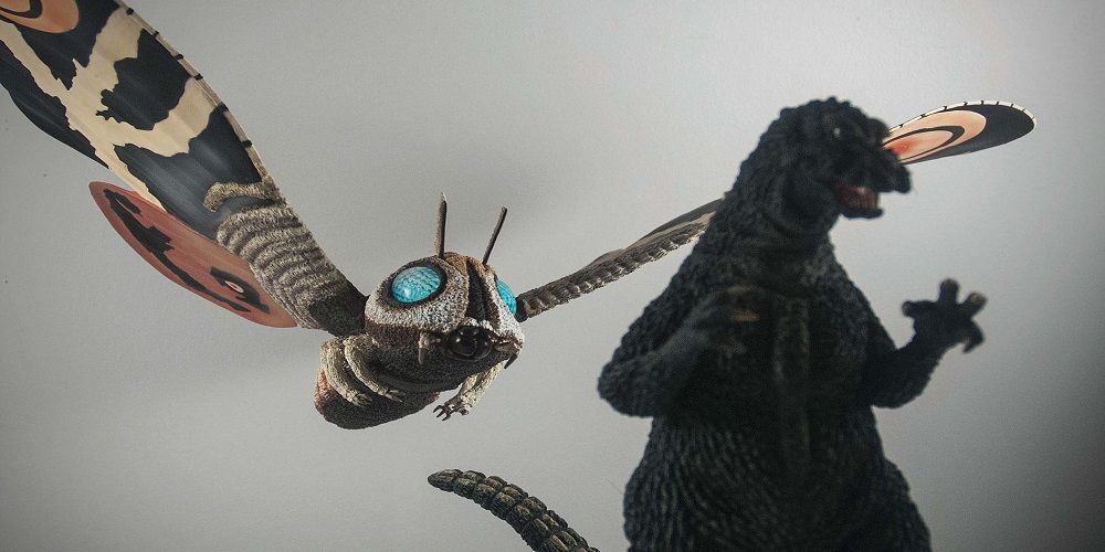 Mothra attacks from behind in Godzilla Vs. Mothra