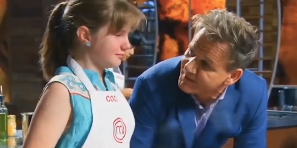Gordon Ramsay comforts a child on MasterChef