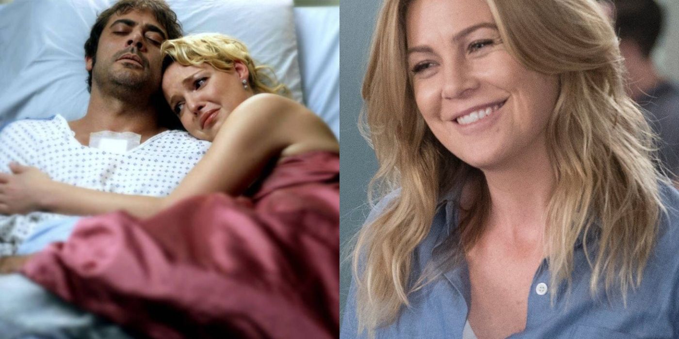 Denny and Izzie lying in bed together and Meredith Grey Grey&rsquo;s Anatomy featured image