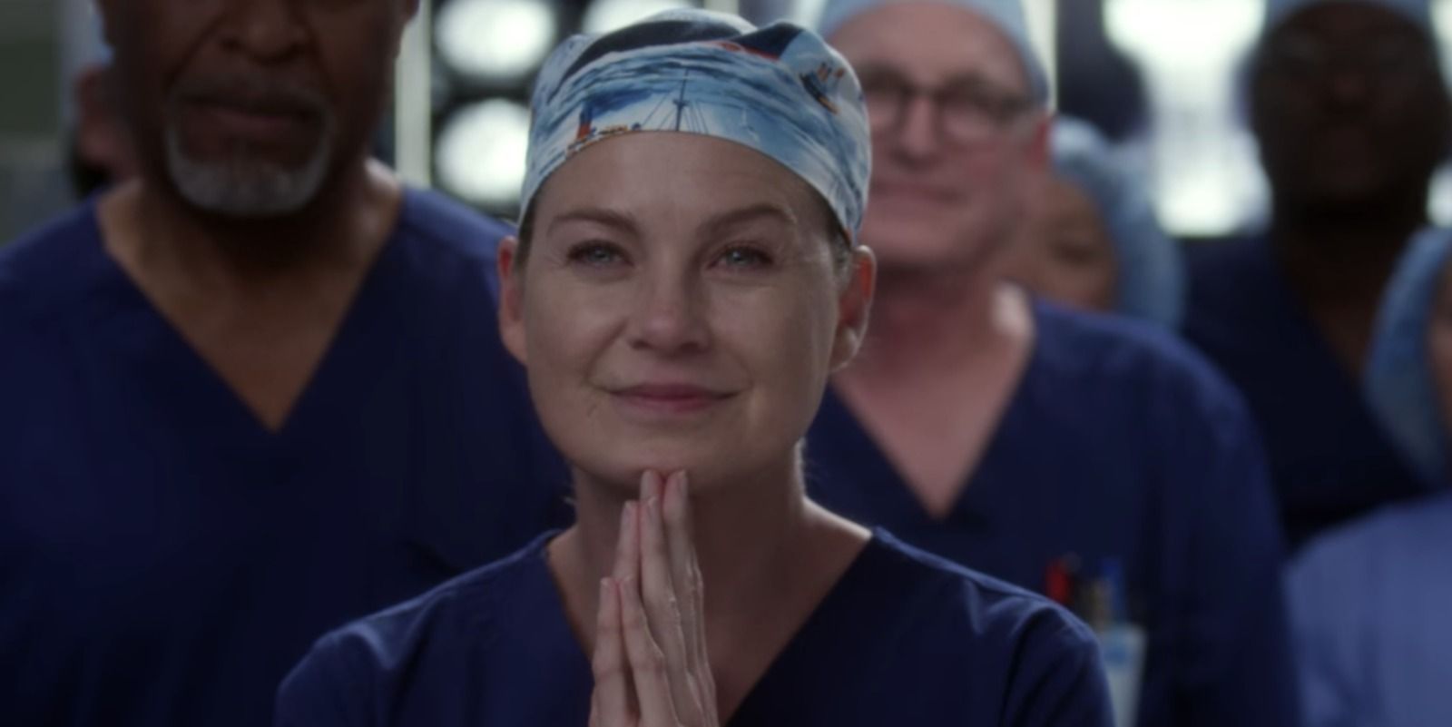 Meredith Grey (Ellen Pompeo) looking proud in &quot;Grey's Anatomy.&quot;