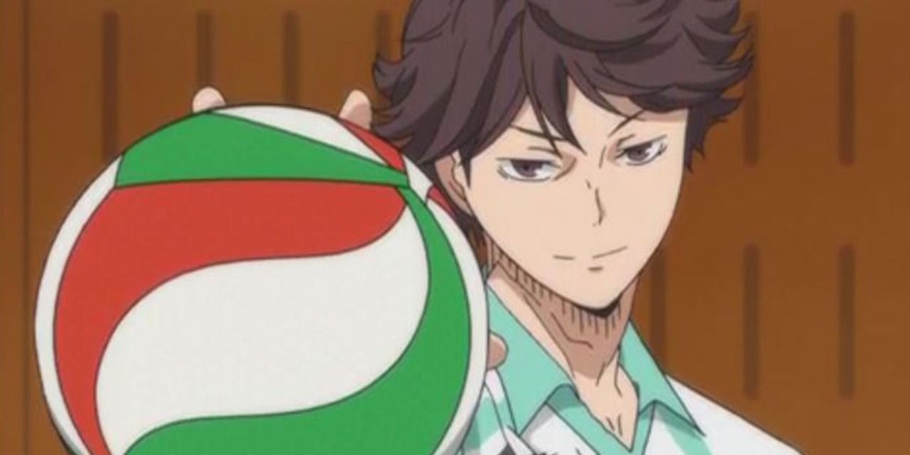 Serving is depicted in the anime volleyball Haikyuu!!