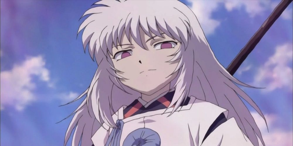 Hakudoshi in front of clouds in Inuyasha