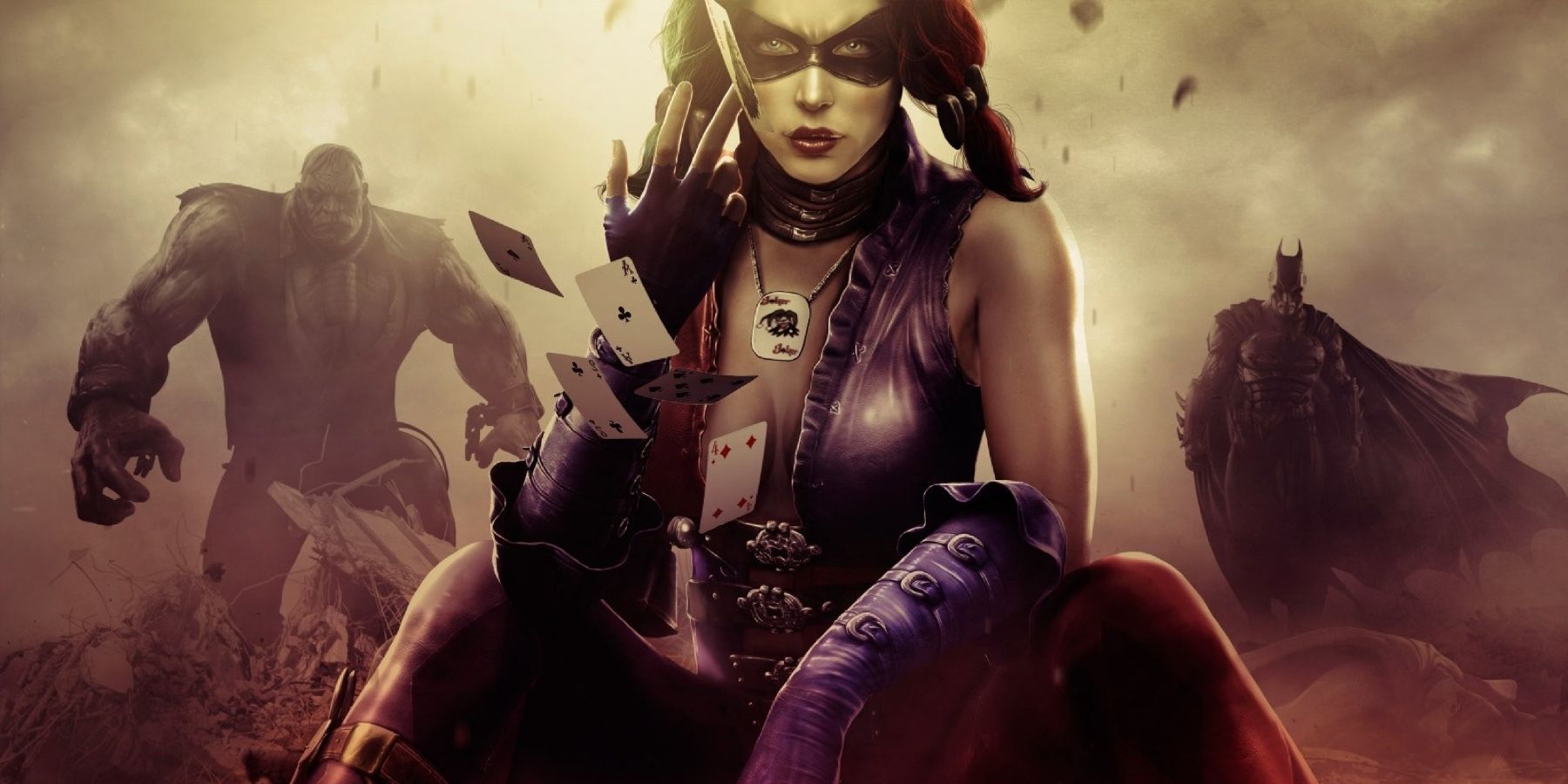 Harley Quinn Tossing Cards - Injustice Gods Among Us