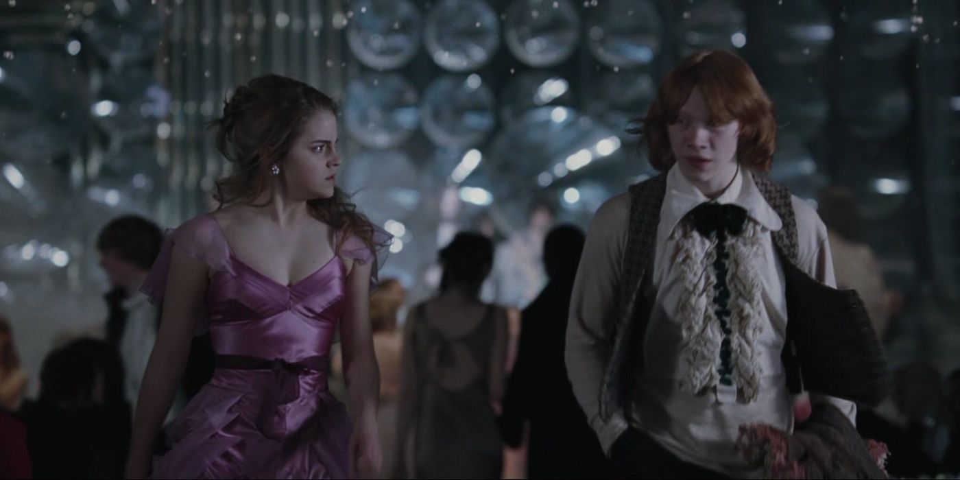 Hermione and Ron argue at Harry Potter's Yule Ball