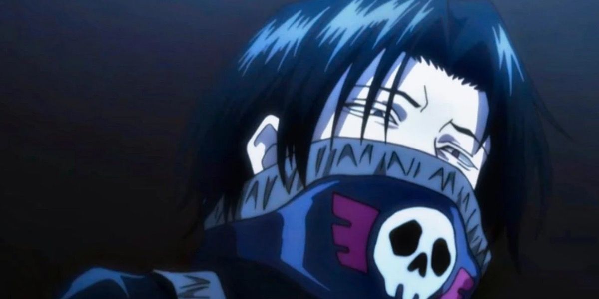 Feitan squinting while looking down in Hunter x Hunter