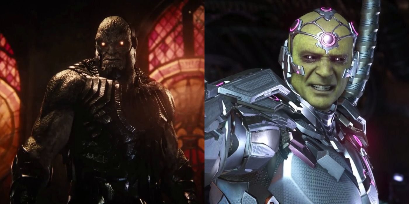 Darkseid from the Snyder Cut and Brainiac from Injustice 2