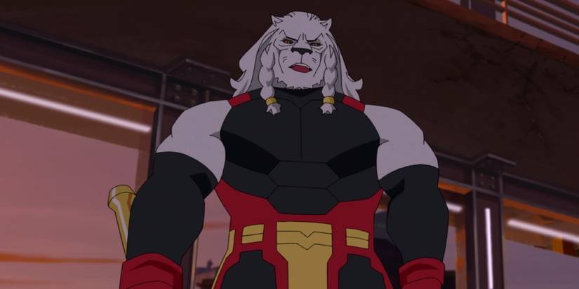 Battle Beast standing confidently and looking down in Invincible season 1, episode 5