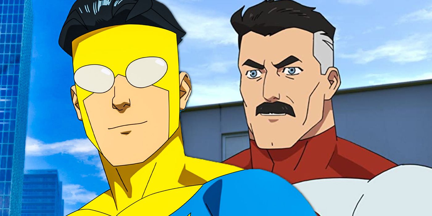 Image of Invincible and his father Omni-Man from animated series