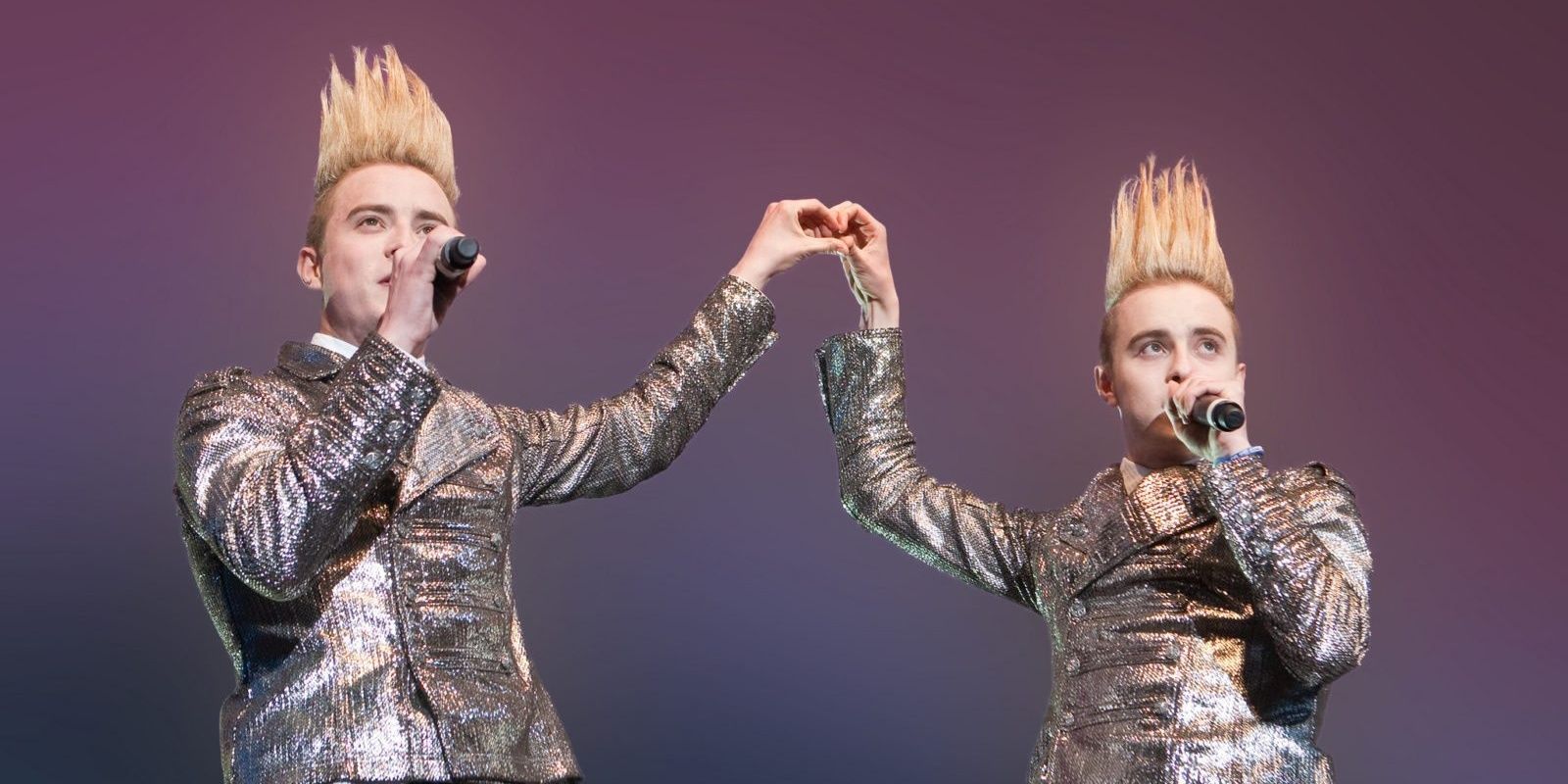 Jedward singing live on The X-Factor