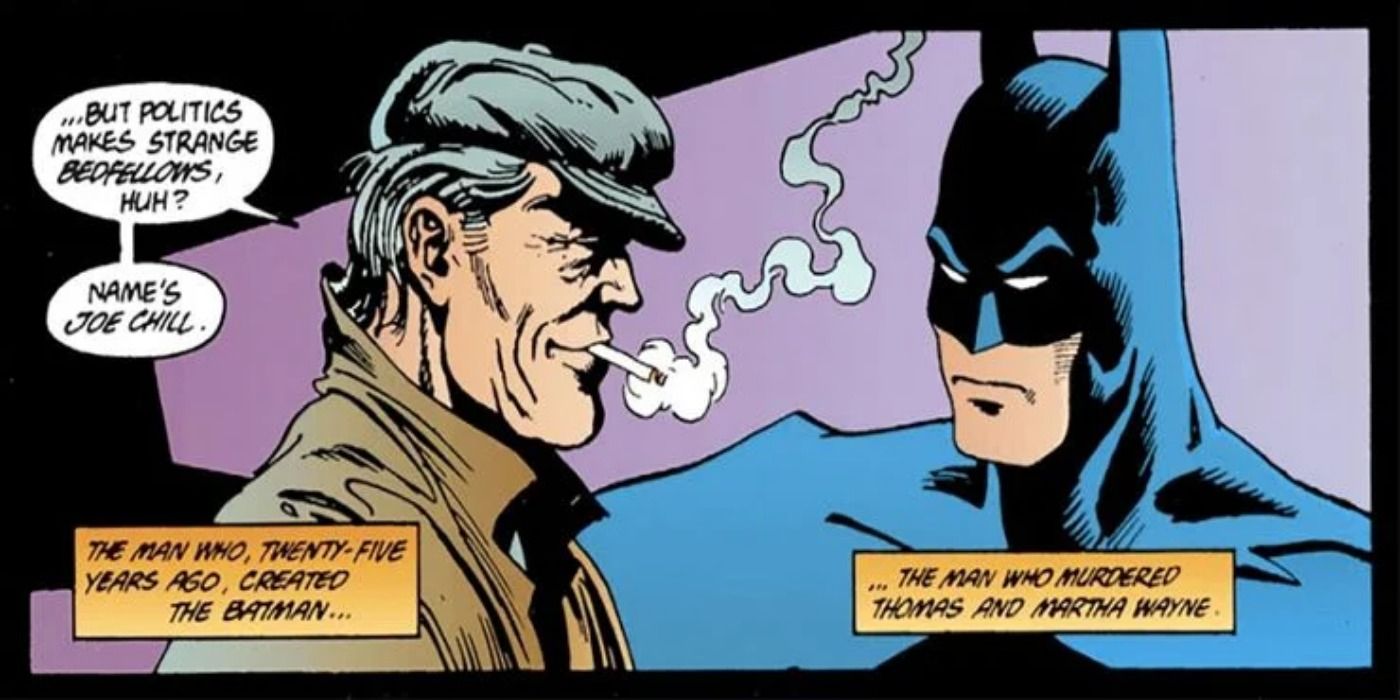 Joe Chill talking to Batman.