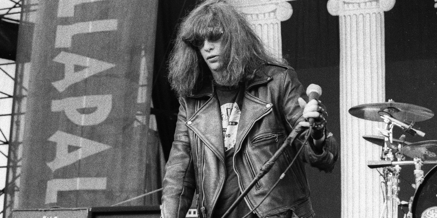 Joey Ramone on stage